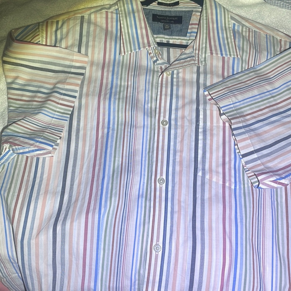 Multicolor. Pink, green, blue, red, and grey.